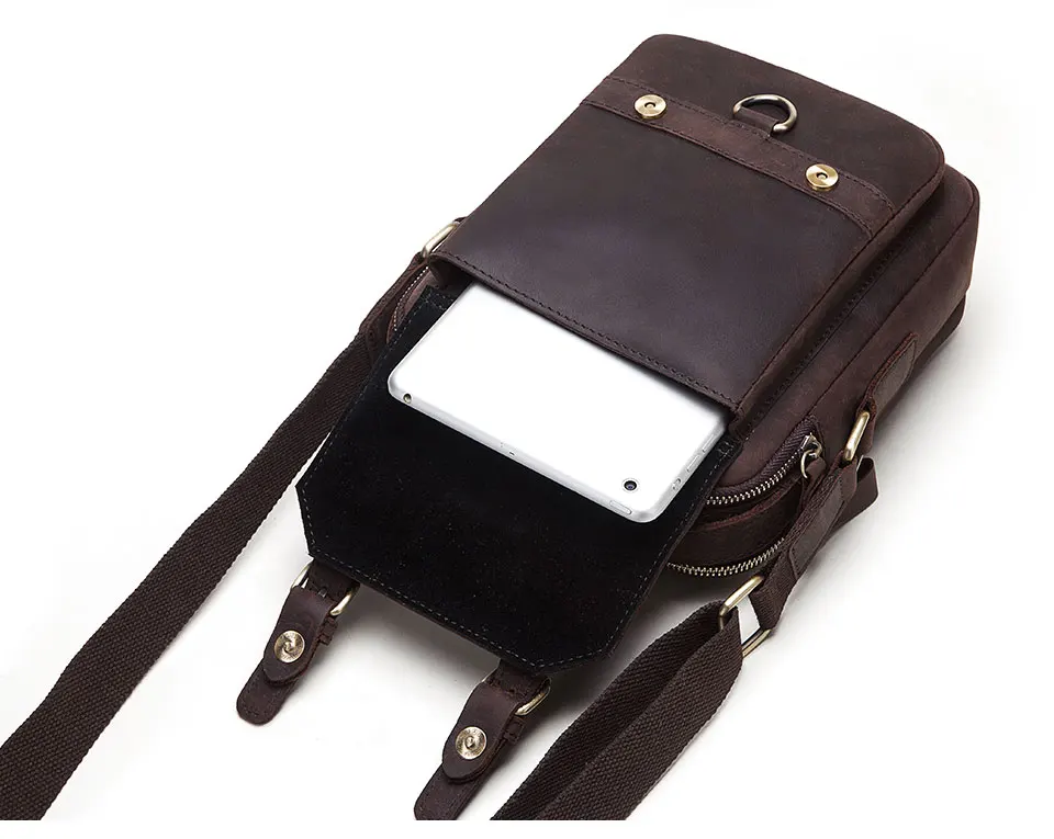 HUMERPAUL Shoulder Bag for Men Casual Genuine Leather Messenger Crossbody Bags Business Handbag for Work Full Grain Leather - Image 12