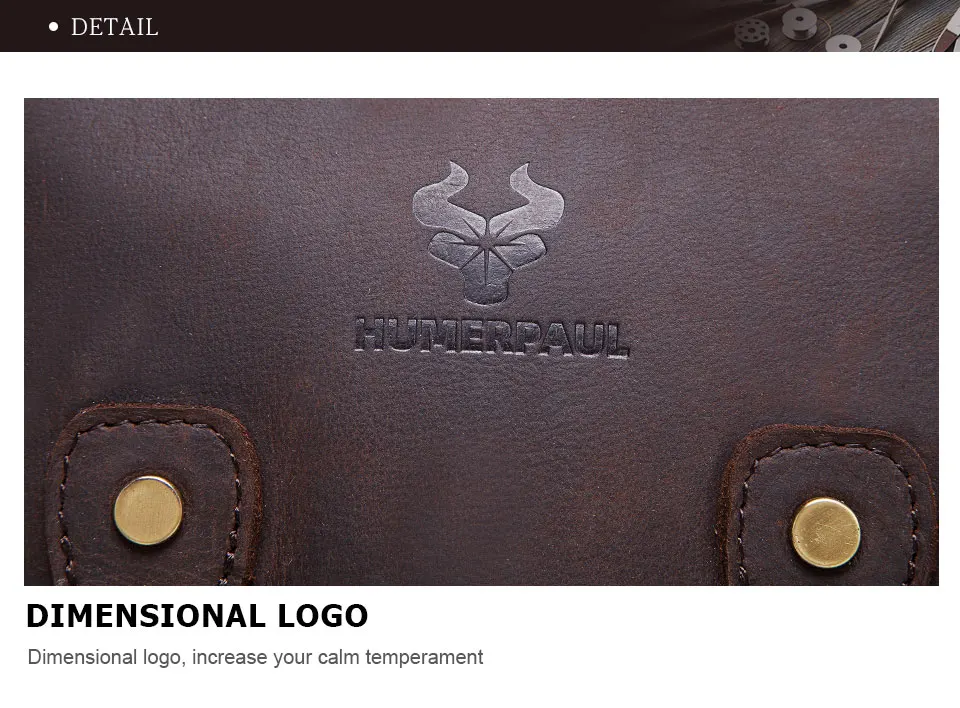 HUMERPAUL Shoulder Bag for Men Casual Genuine Leather Messenger Crossbody Bags Business Handbag for Work Full Grain Leather - Image 18