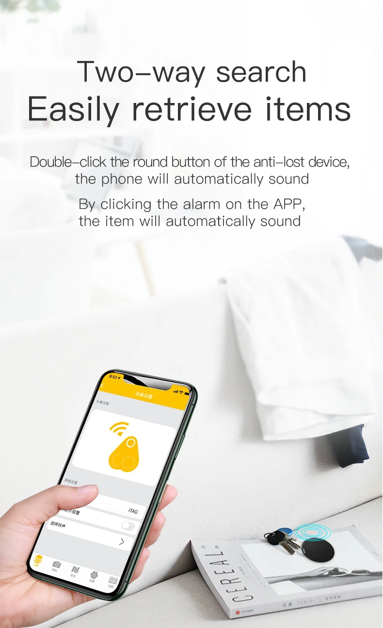 Mini GPS Locator AntiLost Alarm Wallet Keychain Smart Tag Bluetooth-Compatible Tracer Keychain Dog Pet Child Tracker Key Finder - Image 27