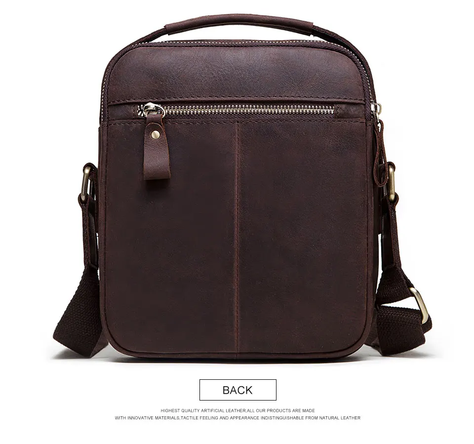 HUMERPAUL Shoulder Bag for Men Casual Genuine Leather Messenger Crossbody Bags Business Handbag for Work Full Grain Leather - Image 15